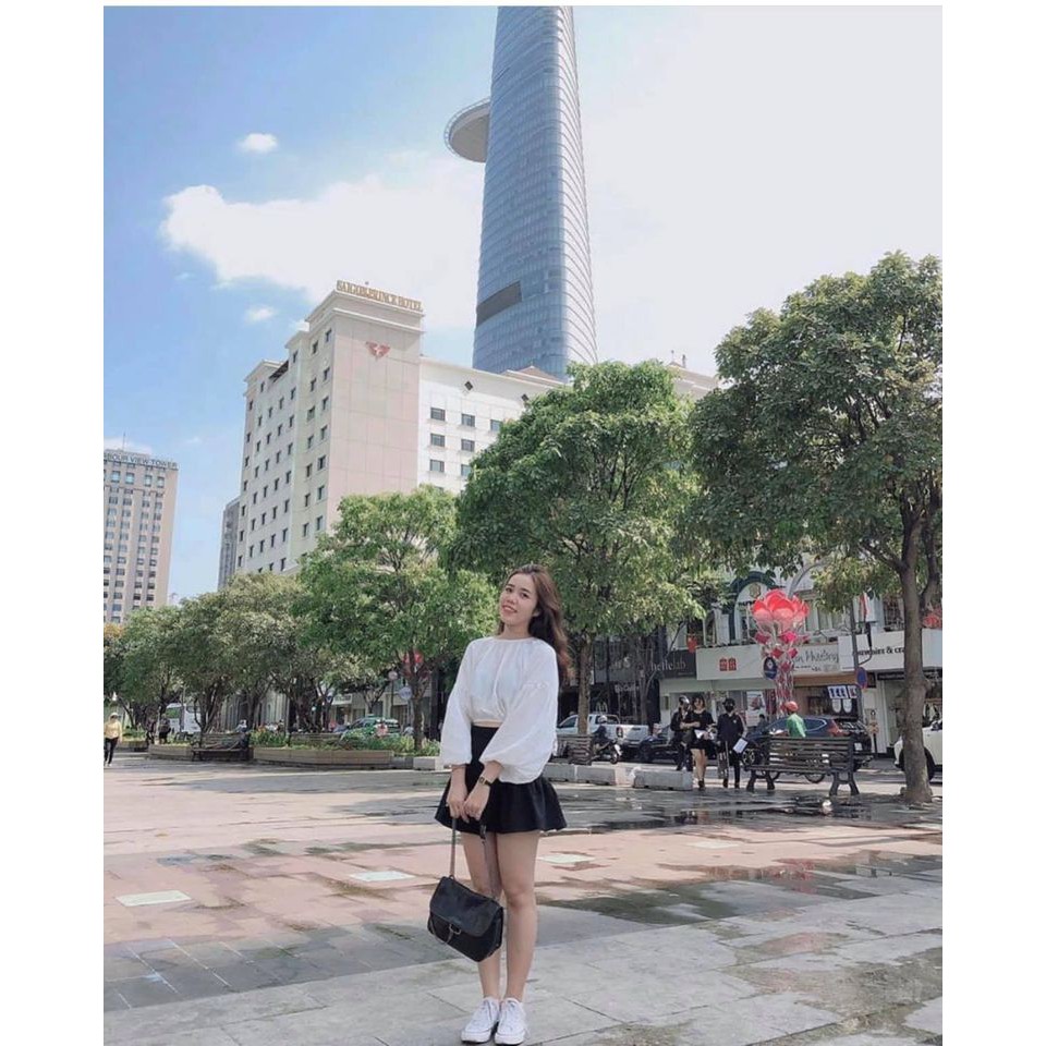 ÁO CROPTOP NỮ DÀI TAY PHỒNG - BATWING BLOUSE