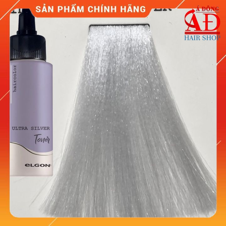 [+Mũ trùm] Thuốc nhuộm tóc Elgon I-light Màu xám khói Ultra silver nhuộm trên nền level 10+ 100ml