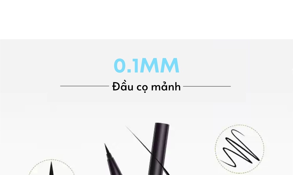 Mô tả Bút Kẻ Mắt nước Kissme chống trôi Heroine Make Smooth Liquid Eyeliner Super Keep nét sắc mảnh 0.1mm - 5
