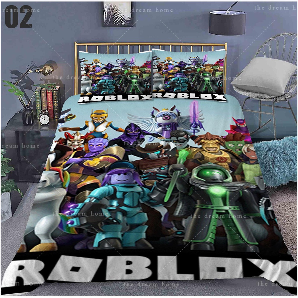 PS1 Roblox SARUNG BANTAL 3in1 Bộ Chăn Ga Gối Chăn Ga Gối Phòng Ngủ Thoải Mái Nhà Phù Hợp Với SP1
