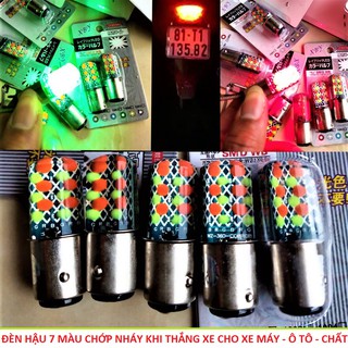ĐÈN HẬU STOP CHỚP NHÁY F1 7 MÀU SIÊU ĐỘC ĐÁO CHO XE MÁY - Ô TÔ - ĐỒ CHƠI XE MÁY - PHỤ KIỆN XE MÁY