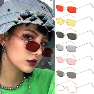 Xu Hướng Thời Trang Retro Kính Mát Vuông Nữ Nhỏ Vuông Bóng Kính Cá Tính Nữ Hàn Quốc Street Shot Kính