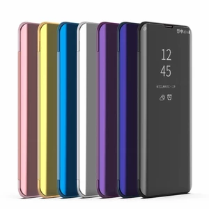 Đỡ, Bằng Da, Mặt Gương Trong Suốt, Sang Trọng, Dùng Cho Samsung Galaxy A71 A51 A41 A31 A21S A21 A11 A01 M11 M21 M31 M30S