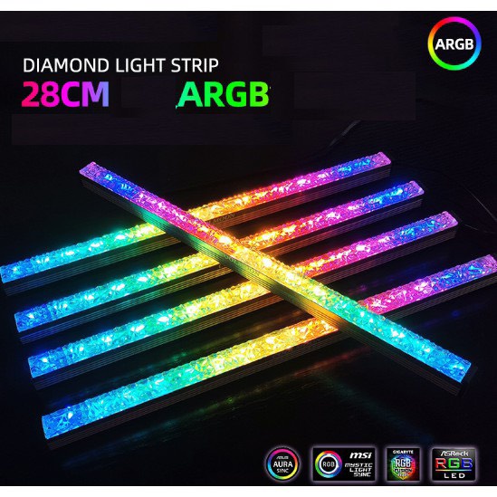Dây led RGB DIAMOND RAY Cho PC đồng bộ hub quạt RGB siêu sáng siêu đẹp ...