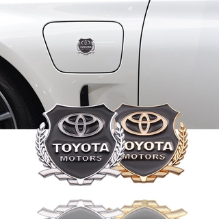 2 Miếng Dán Kim Loại 3D Trang Trí Cửa Sổ Xe Hơi Toyota