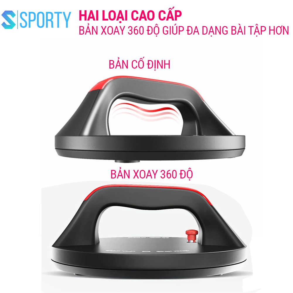 Ảnh Bộ 2 khung chống đẩy xoay 360 độ SPORTY, thanh hít đất tập bụng và cánh tay chất liệu ABS YGW44 3