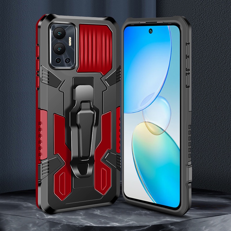 Dành Cho Infinix Hot 12 12i Hot 11 11s nfc Hot 10 10s 10i 9 12 Play Case Hybrid Armor Chống Sốc Đứng Có Kẹp Thắt Lưng