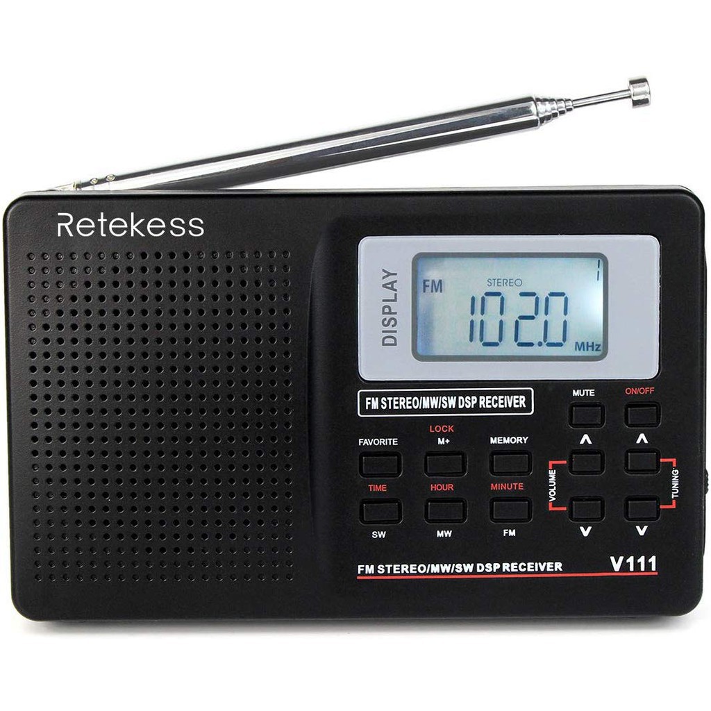 Ảnh Radio Retekess V111 Hỗ Trợ Pin AM FM / AA Kèm Tai Nghe Tiện Lợi 2