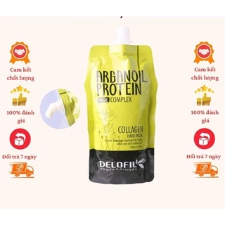 [CHÍNH HÃNG] DẦU HẤP Ủ TÓC PHỤC HỒI DƯỠNG ẨM COLLAGEN DELOFIL ARGANOIL PROTEIN SIÊU MƯỢT 500ML