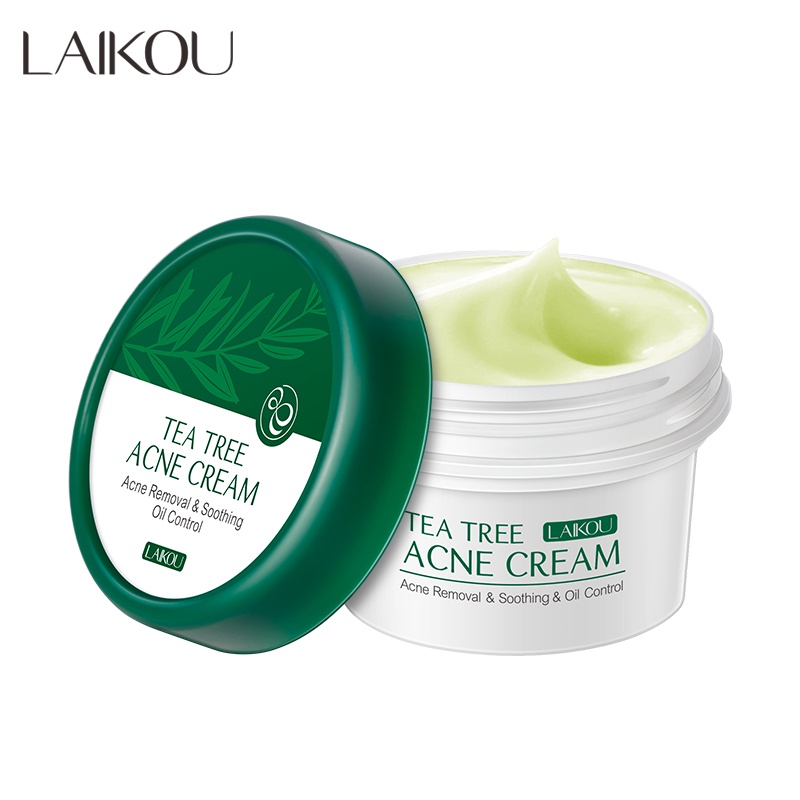 Ảnh Kem cải thiện tình trạng mụn LAIKOU chiết xuất cây trà kiềm dầu giảm mụn trứng cá phục hồi da 20g 2