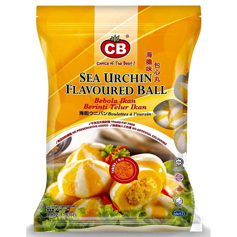 CB Viên Bánh Bao Hải Sản Nhím Biển Nhân Trứng Cá Sea Urchin Flavoured Ball Thả Lẩu Malaysia 500g