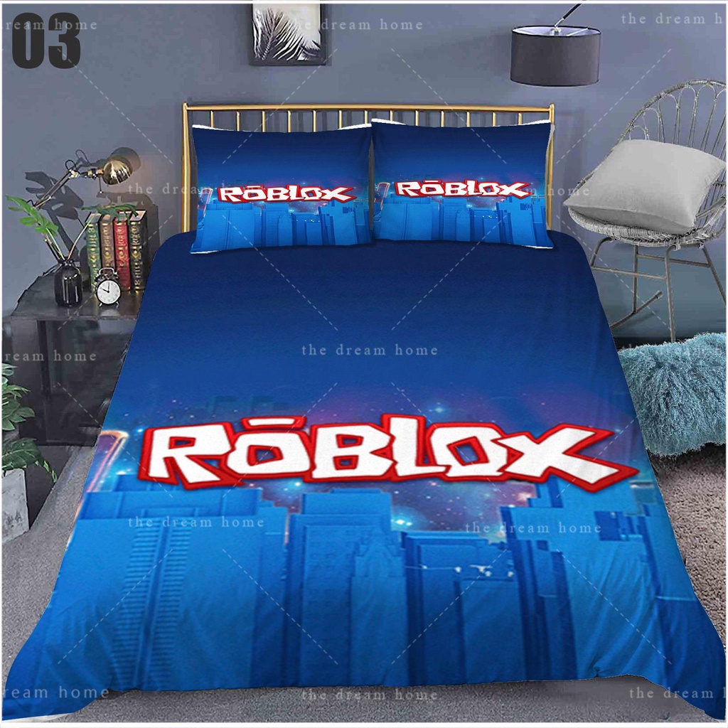 PS1 Roblox SARUNG BANTAL 3in1 Bộ Chăn Ga Gối Chăn Ga Gối Phòng Ngủ Thoải Mái Nhà Phù Hợp Với SP1