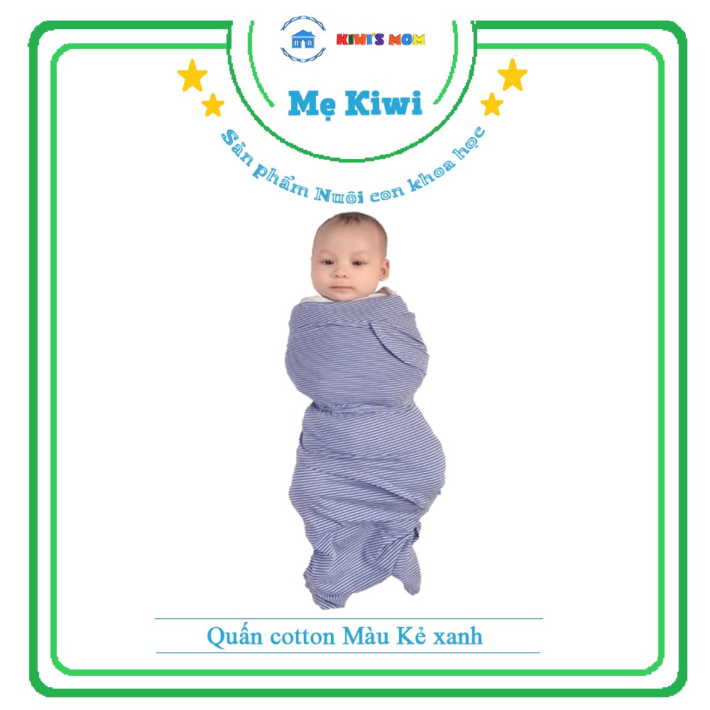 Quấn Cổ điển 100% cotton Kiwi's mom - Co giãn 4 chiều, giúp bé ngủ ngon