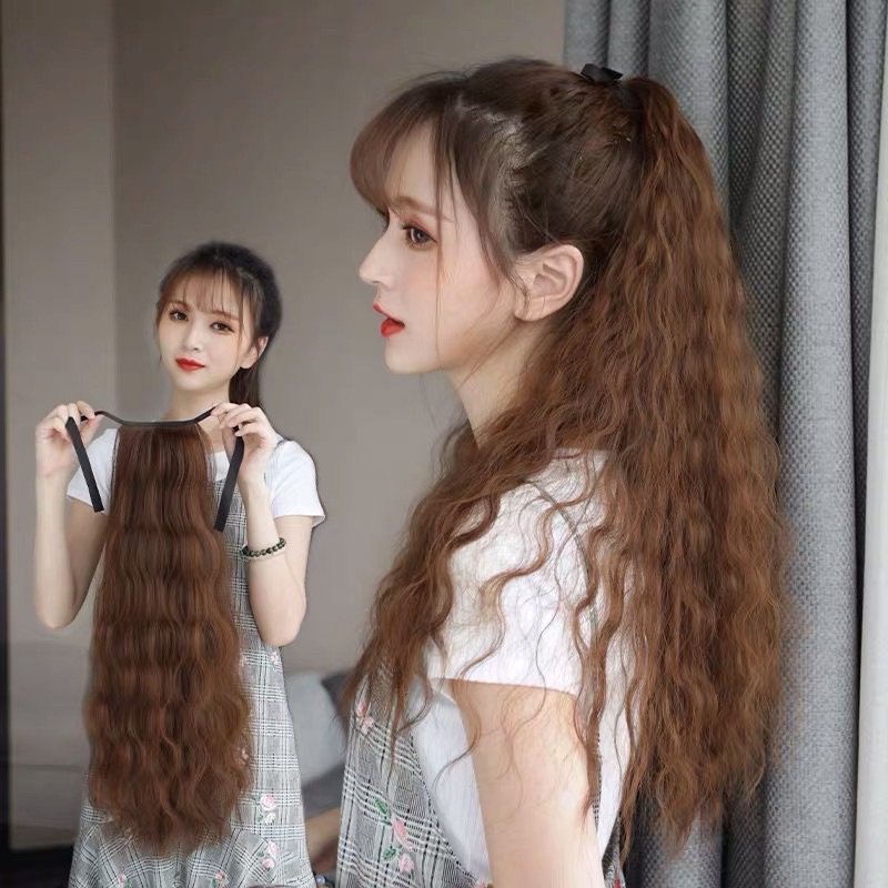 💋GÌ CŨNG RẺ💋 TÓC GIẢ CỘT SÓNG XÙ/TÓC GIẢ BUỘC SÓNG TRỤC CÁ TÍNH