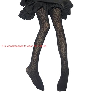 Vipdeal1 Quần Tất Đen Mỏng Họa Tiết Da Báo harajuku Nhật Bản Cho Nữ