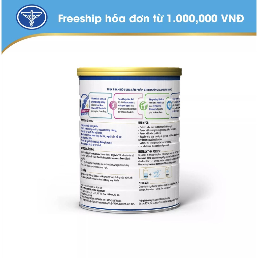 LEANMAX BONE-DINH DƯỠNG CHO NGƯỜI LOÃNG XƯƠNG