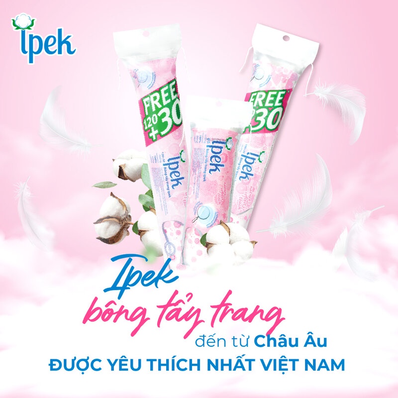 Ảnh Bông Tẩy Trang Ipek Klasik 150 miếng Cotton Pads 1