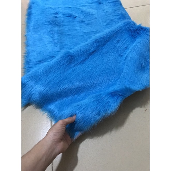 Thảm Lông Dài Chụp Hình Sản Phẩm - Thảm Lông Dài Màu Xanh Dương Lông Dài 5cm