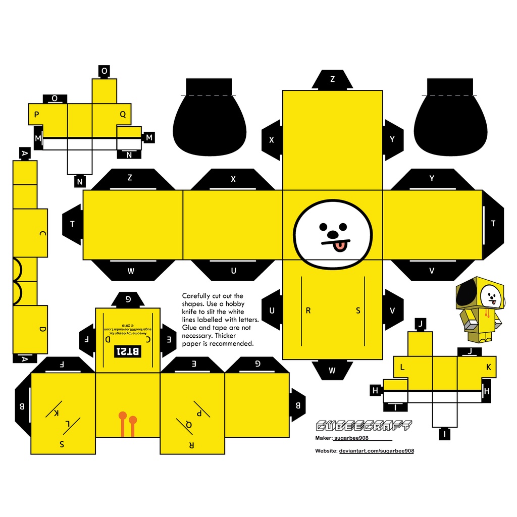 Diy] Kit Mô Hình Giấy Bt21 - Bts - Kích Thước Lớn - Trang Trí Bàn Học [  Papercraft ] | Shopee Việt Nam