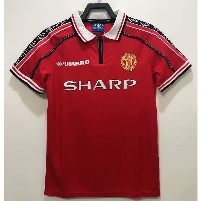 Áo Thun Đá Banh Tay Ngắn Phong Cách Retro Manchester United 98/99 Cao ...