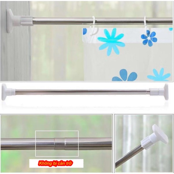 ( Nowship ) Thanh Treo Rèm Cửa / Tắm INOX đa năng cao cấp đầu vuông ...