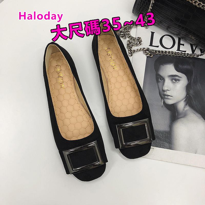 35-44 Giày Nữ Kích Thước Cực Lớn 41 Plus Size 42 Giày Đơn Nữ Đế Bằng Chân 43 Khóa Thông Thường Giày Đậu Hà Lan Mũi Vuông Thoải Mái Chống Trơn Trượt Chống Thấm Nước Kích Thước Lớn Kích Thước Lớn Làm Việc