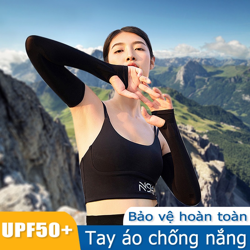 Găng ống tay lụa lạnh chống nắng chống tia cực tím UPF50+ cho lái xe câu cá đạp xe
