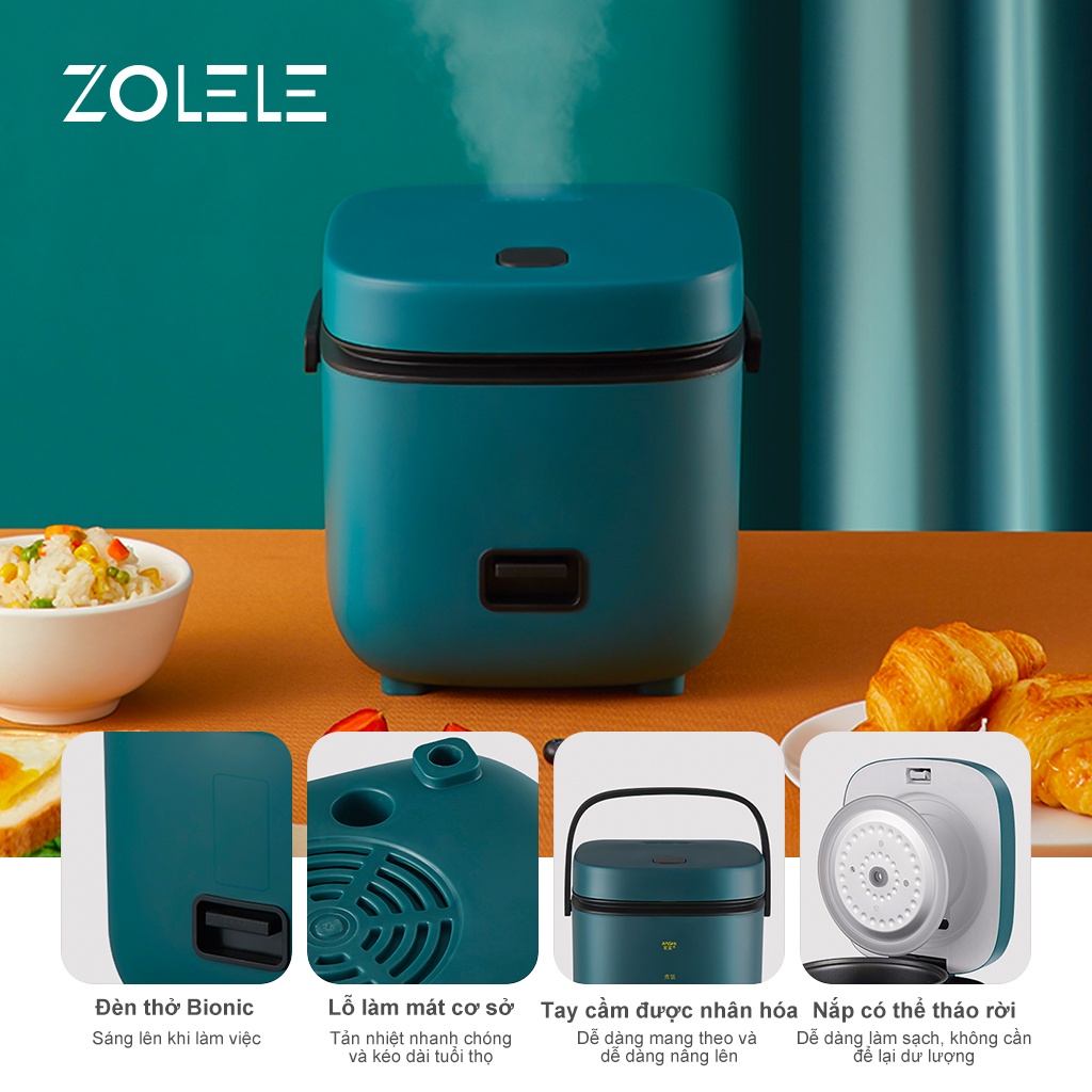 Ảnh Nồi cơm điện mini ZOLELE ZB001 1.2L (Lòng nồi 800ml) - Chính hãng 3