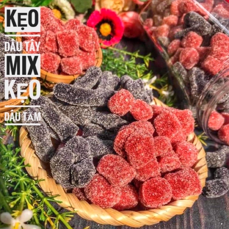 Kẹo dâu tây mix dâu tằm - 500g -[ FREE SHIP ] - Siêu ngon siêu rẻ siêu sạch