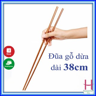 Đôi đũa gỗ dừa tự nhiên, không độc hại, an toàn tiện dụng { H }