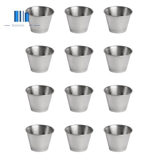 Bộ 12 Cốc Đựng Nước Sốt Bằng Thép Không Gỉ Tiện Dụng
