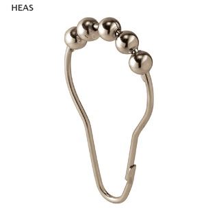 Ông 12 Chiếc Đánh Bóng Satin Niken 5 Con Lăn Màn Tắm Nhẫn Móc Tắm id