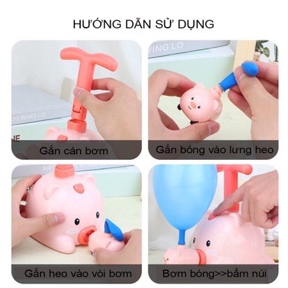 Đồ Chơi Xe Bơm Bóng Đồ Chơi Bơm Bóng Đua Xe Bóng Bay Phi Hành Gia Kèm Bóng - Đồ Chơi Cho Bé PUKAPI