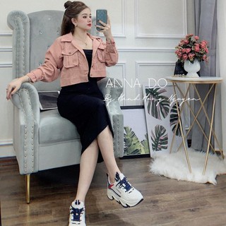 🎀SET 2 MÓN🎀 Đầm Hai Dây Mix Áo Khoác Hồng Siêu Xinh, Set Áo Váy Dáng Dài Dự Tiệc
