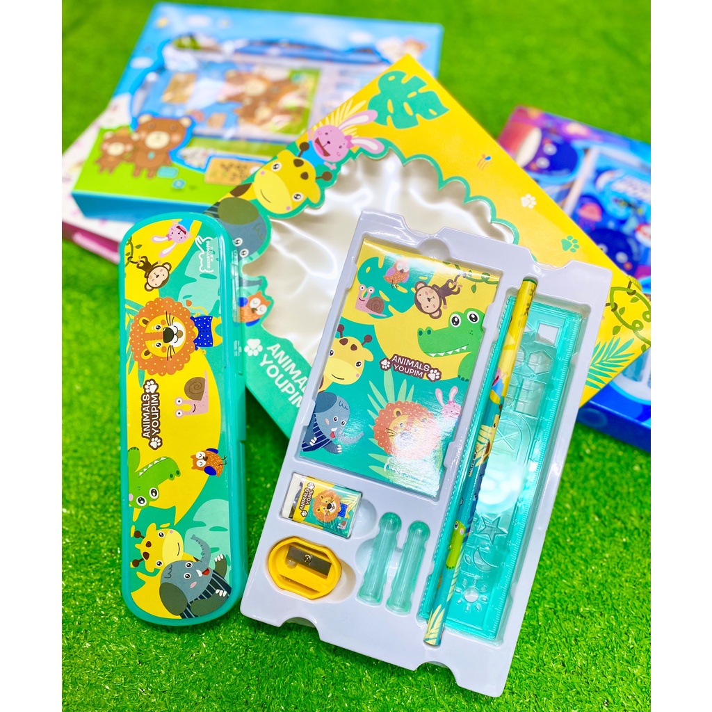 SET QUÀ 7 MÓN DỤNG CỤ HỌC TẬP CHO BÉ - mẫu ngẫu nhiên (Đồ Dùng Dạy Học Miki)