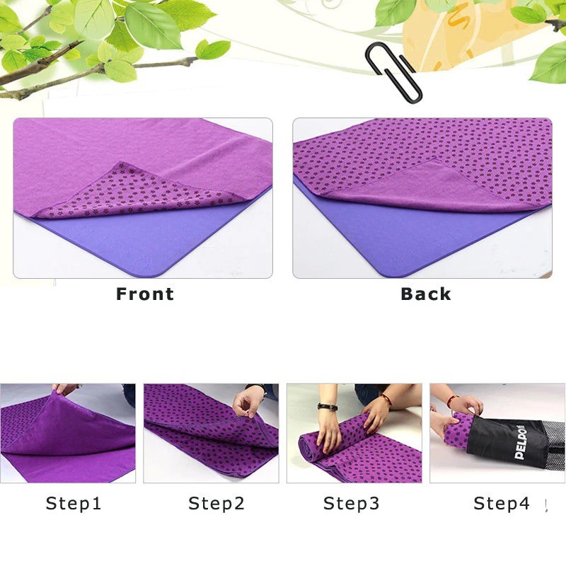 Khăn trải thảm tập YOGA  SPORTY YGM11 chống trơn trượt, thấm mồ hôi chất liệu sợi Microfiber bền đẹp