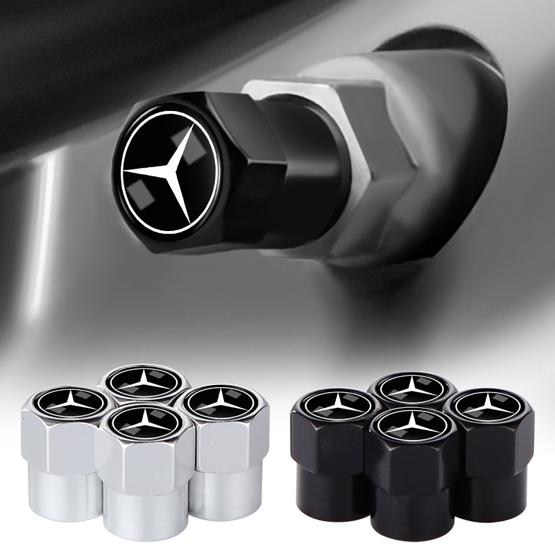 Set 4 Nắp Van Bánh Xe Hơi Mercedes Benz Class W212 W211 W210 W203 W204 W205 CLA GLK CLS A C E
