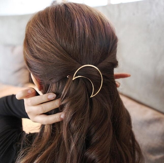 Kẹp Tóc Bằng Kim Loại Hình Tròn / Tam Giác Thời Trang Độc Đáo