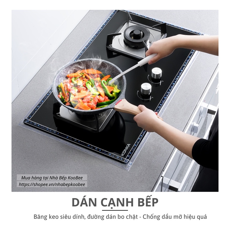 Băng keo dán bếp chống dầu mỡ dán khe hở băng keo chống thấm chống mốc dán mép chịu nước nhiệt độ cao (CSNC06)