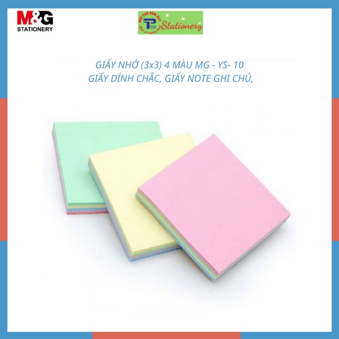 Giấy ghi chú/giấy nhớ nhiều màu paster dính chắc M&G YS09, YS10, YS11 ...