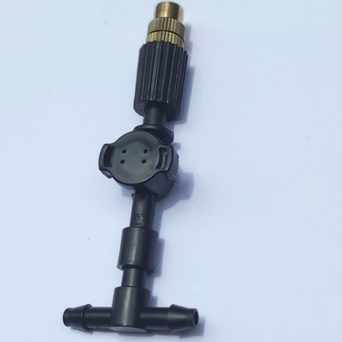 Bộ 10 Béc Tưới Phun Sương 1 Hướng Đầu Đồng - Kèm Tê Nối Ống 6mm Và Van Chống rỉ