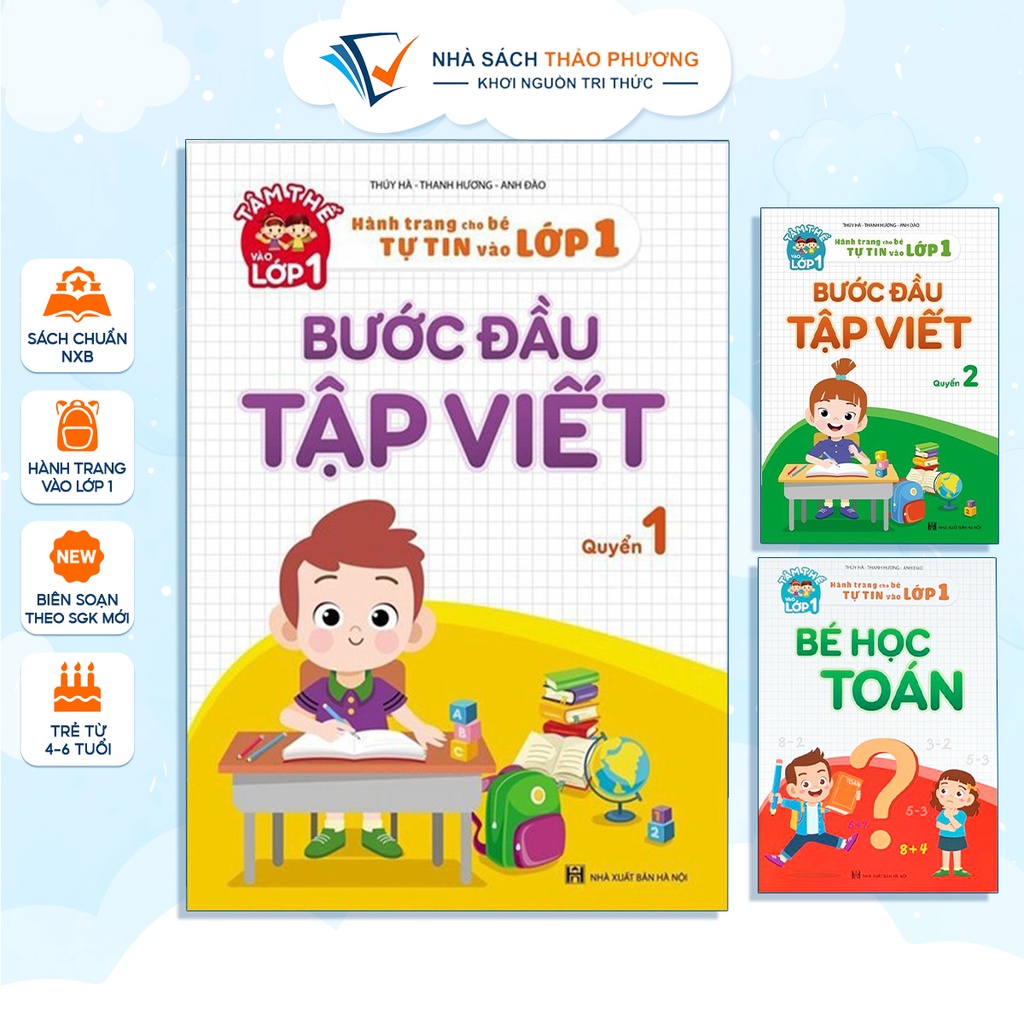 Sách - Bước đầu tập viết - Hành trang cho bé tự tin vào lớp 1 (Bộ 3 cuốn)