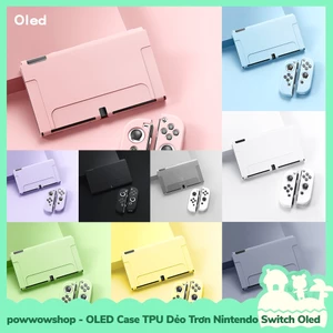 OLED Phụ Kiện Case Ốp TPU Dẻo Trơn Cho Máy Game Nintendo Switch OLED Simple Color