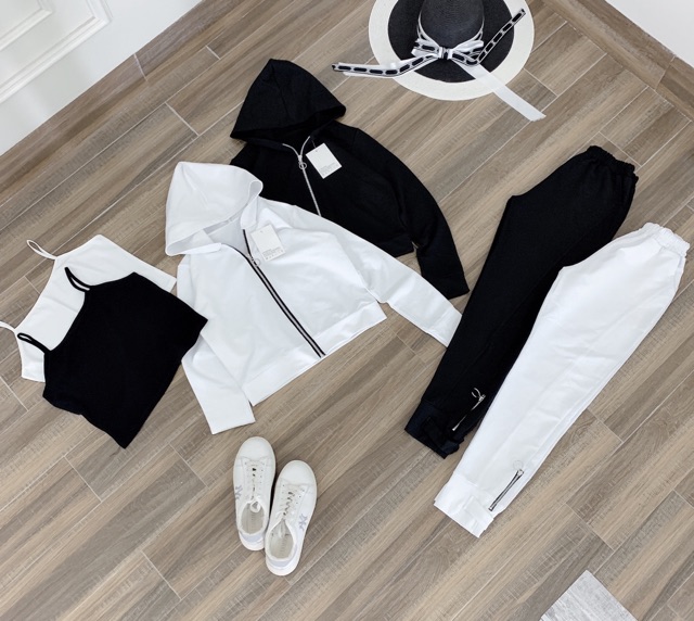 Set 3 món trơn mix quần khoá
