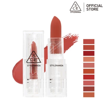 Son Thỏi Lì 3CE Vỏ Trong Suốt Cho Làn Môi Mịn Màng Ẩm Mượt 3.5g 💄