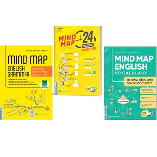 Sách - Combo Mindmap English - Vocabulary - Grammar - Giao Tiếp - Học Kèm App Online