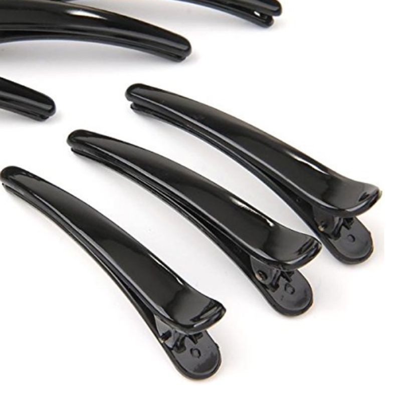 Kẹp tóc nhựa đen đơn prong dành cho bé gái