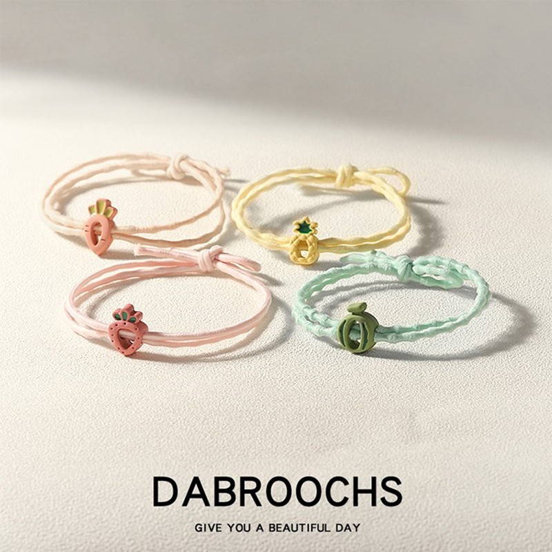 Dây buộc tóc co giãn hình các loại trái cây dễ thương đáng yêu cho nữ