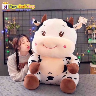 GẤU BÔNG BÒ SỮA NGỒI SIÊU MỀM MỊN SIÊU CƯNG SIZE 60CM