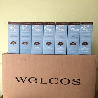 Gel Tẩy da chết thảo dược 100% tinh dầu Argan Welcos pure argan real tone up peeling gel 120g